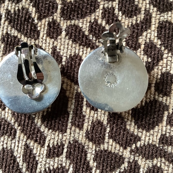 Vintage Sterling Silver Clip On Earrings Made In Mexico - Picture 6 of 8